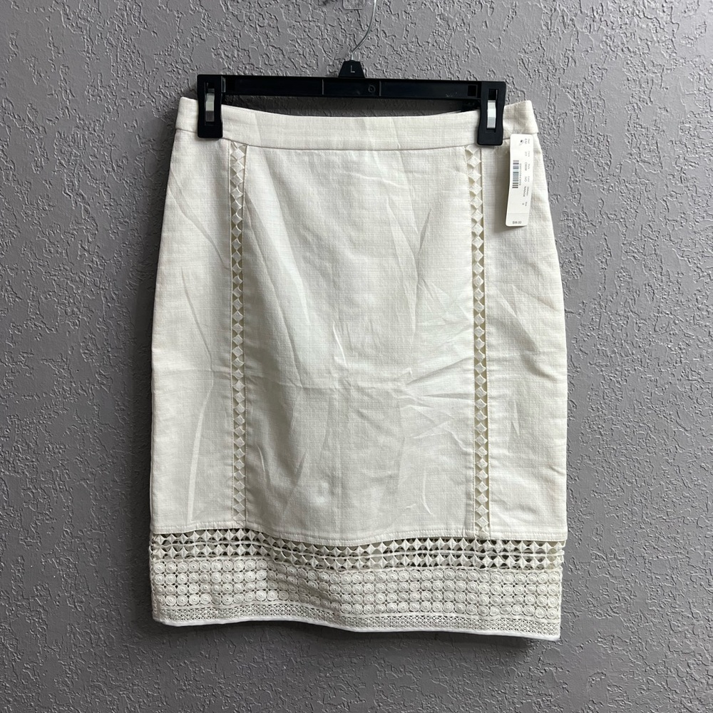 J Crew Elegant White Skirt